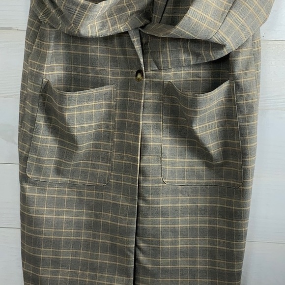 Blake Bark & Grey Plaid Single Button Blazer - Picture 5 of 6